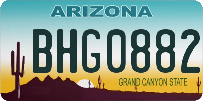 AZ license plate BHG0882