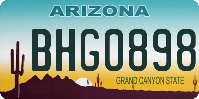 AZ license plate BHG0898