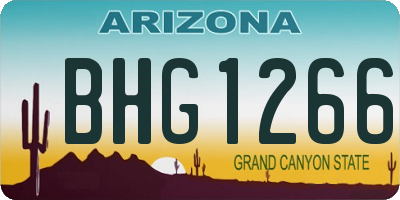 AZ license plate BHG1266