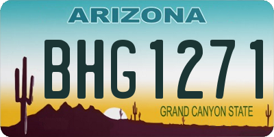 AZ license plate BHG1271