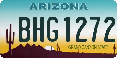 AZ license plate BHG1272