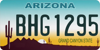 AZ license plate BHG1295