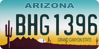 AZ license plate BHG1396