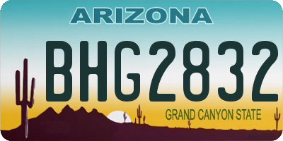AZ license plate BHG2832