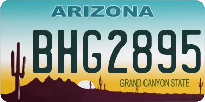 AZ license plate BHG2895