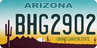 AZ license plate BHG2902