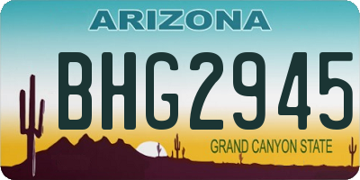 AZ license plate BHG2945
