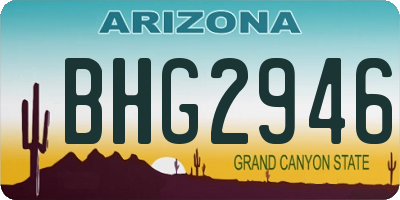 AZ license plate BHG2946