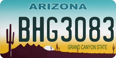 AZ license plate BHG3083
