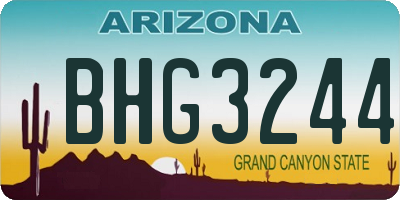 AZ license plate BHG3244