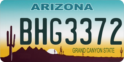 AZ license plate BHG3372