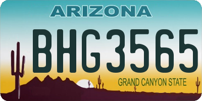 AZ license plate BHG3565