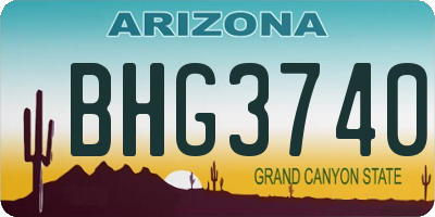 AZ license plate BHG3740