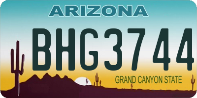 AZ license plate BHG3744