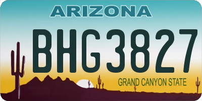 AZ license plate BHG3827