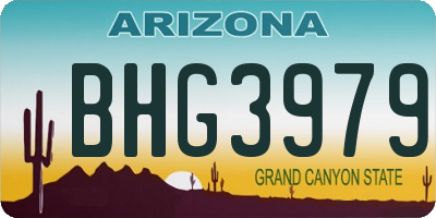 AZ license plate BHG3979