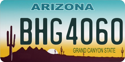 AZ license plate BHG4060