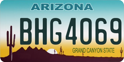 AZ license plate BHG4069