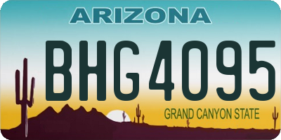 AZ license plate BHG4095