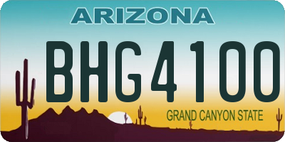 AZ license plate BHG4100