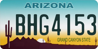 AZ license plate BHG4153