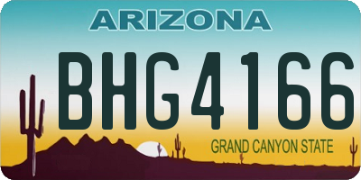 AZ license plate BHG4166