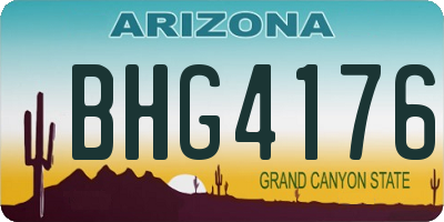 AZ license plate BHG4176