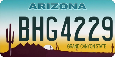 AZ license plate BHG4229
