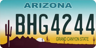 AZ license plate BHG4244