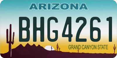 AZ license plate BHG4261