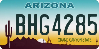 AZ license plate BHG4285