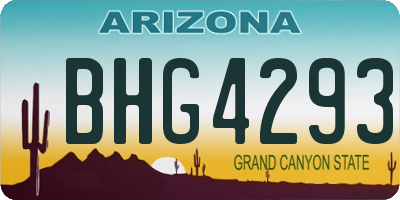 AZ license plate BHG4293