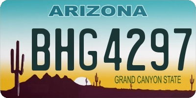 AZ license plate BHG4297