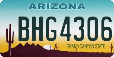 AZ license plate BHG4306