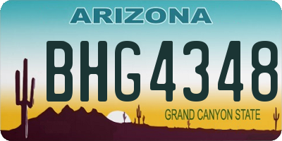 AZ license plate BHG4348