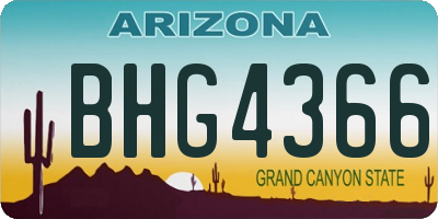 AZ license plate BHG4366