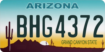 AZ license plate BHG4372