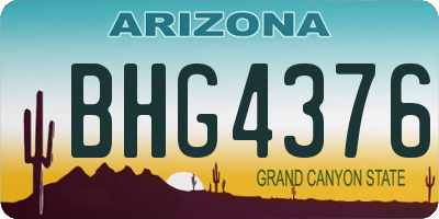 AZ license plate BHG4376