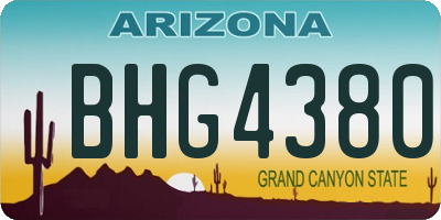 AZ license plate BHG4380