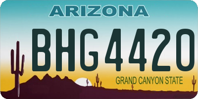 AZ license plate BHG4420