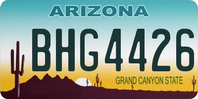 AZ license plate BHG4426
