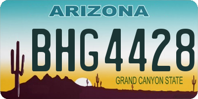 AZ license plate BHG4428