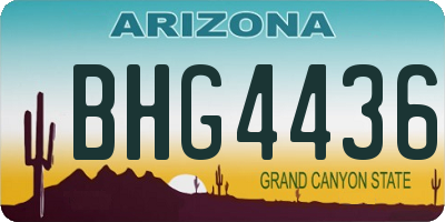 AZ license plate BHG4436