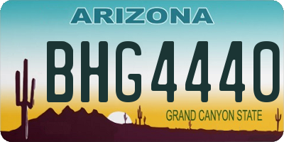 AZ license plate BHG4440