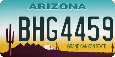 AZ license plate BHG4459