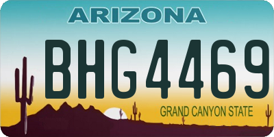 AZ license plate BHG4469