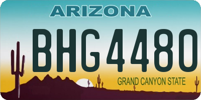 AZ license plate BHG4480