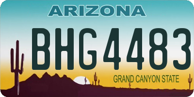 AZ license plate BHG4483