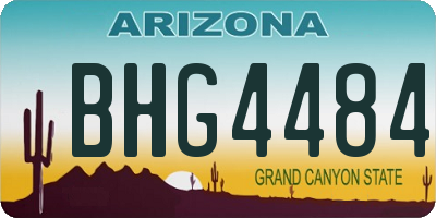 AZ license plate BHG4484