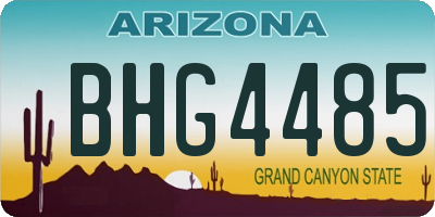 AZ license plate BHG4485